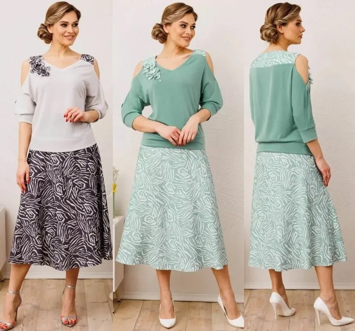 Комплект, блузон, юбка Мода Юрс 2814-1