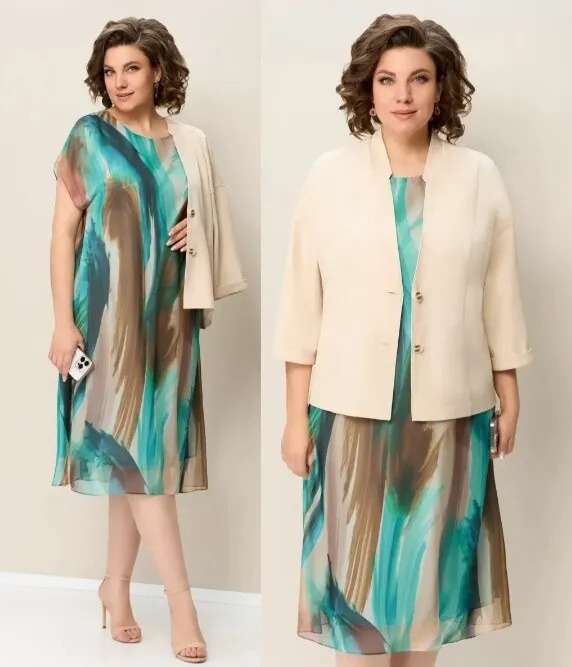 Комплект, жакет, платье Volna 1351