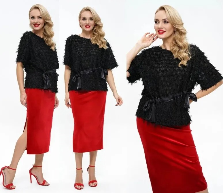 Комплект, блуза, юбка Alani Collection 2276