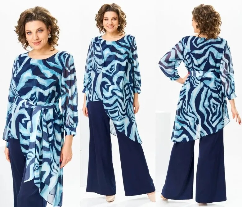Костюм, туника, брюки Romanovich Style 2-2787