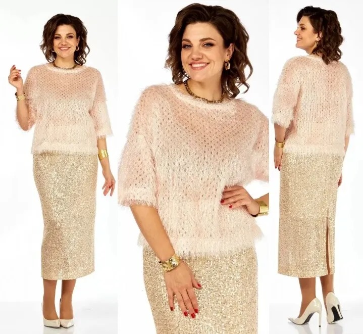 Комплект, блузка, юбка Ольга Стиль Л-413