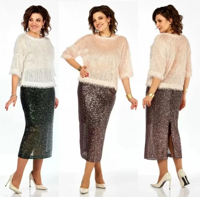 Комплект, блузка, юбка Ольга Стиль Л-413