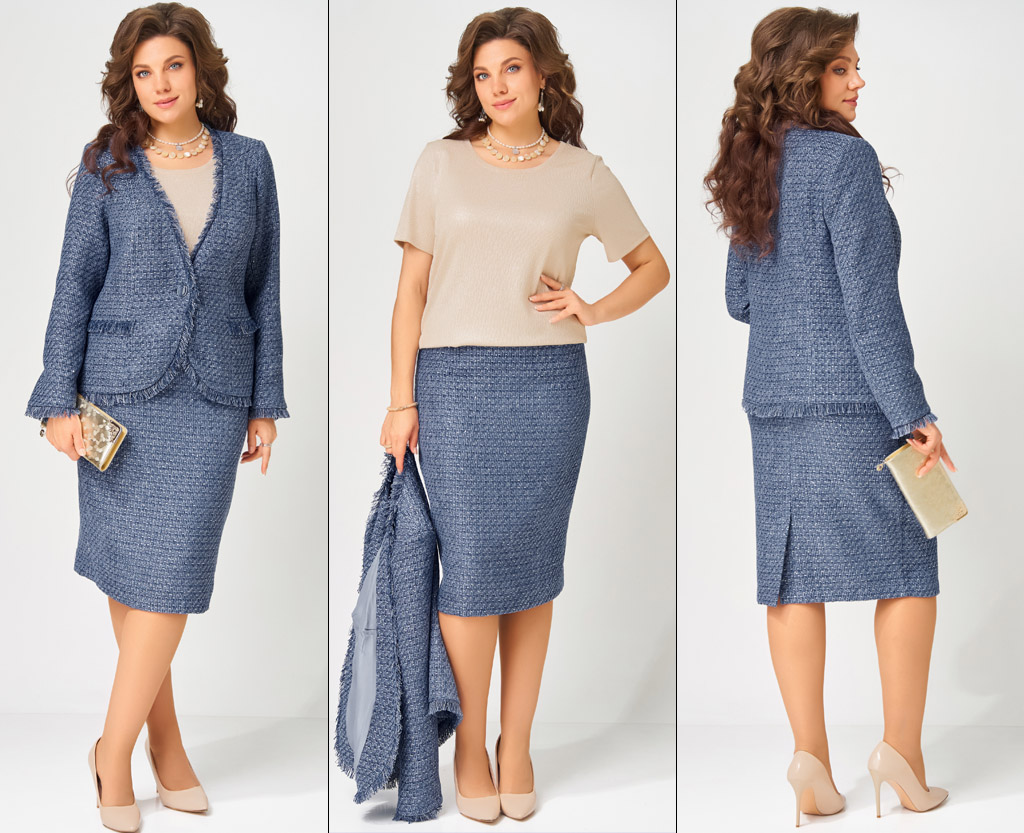 Комплект, жакет, юбка, блузка, майка, топ, костюм Fita 4055