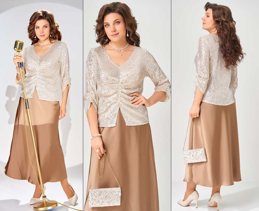 Комплект, блузка, юбка Fita 3211