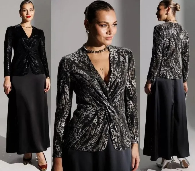 Комплект, блуза, жакет, юбка, блузон Мода Юрс 25-2881