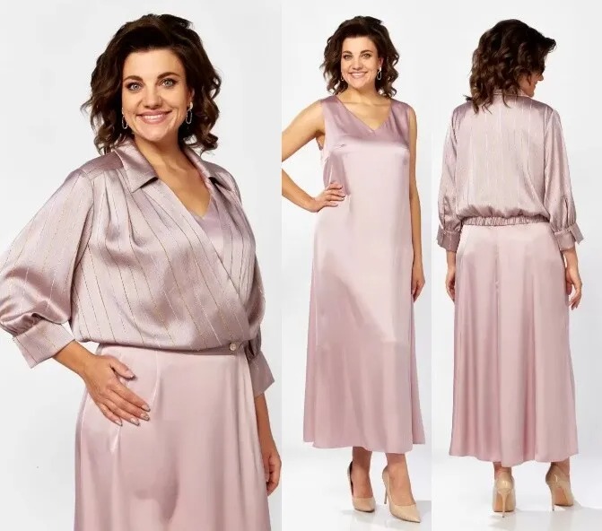 Комплект, платье, блуза, блузка Mira Fashion 5604-3