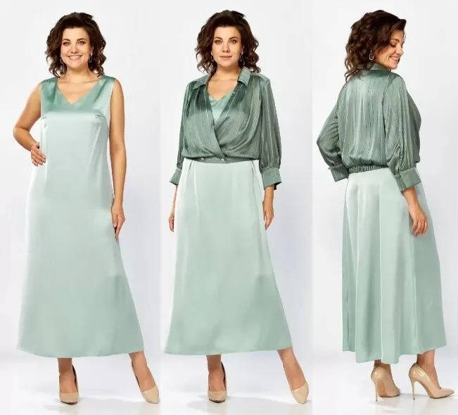 Комплект, платье, блуза, блузка Mira Fashion 5604-4