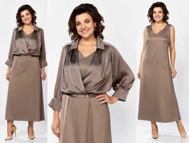 Комплект, платье, блуза, блузка Mira Fashion 5604