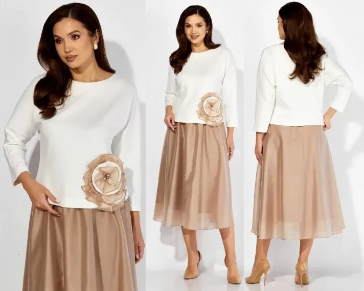 Комплект, блузка, юбка Taier 1405-2