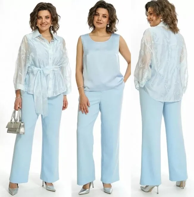 Комплект, блуза, топ, брюки Alani Collection 2552