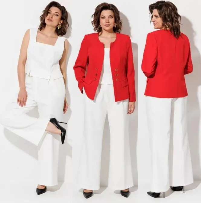 Костюм, топ, жакет, брюки Anastasia Mak 1123