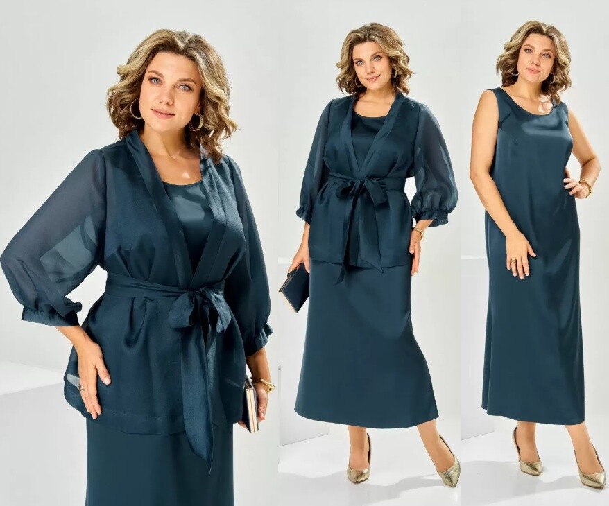 Комплект, платье, кардиган Romanovich Style 3-2789