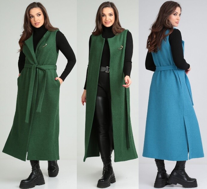 Жилет, пальто Michel Chic 357