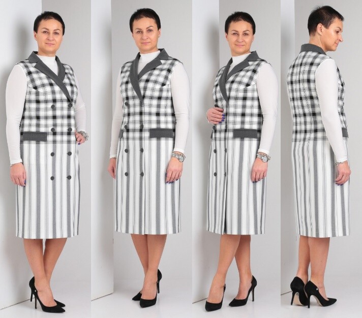 Комплект, платье, водолазка ZigzagStyle 463