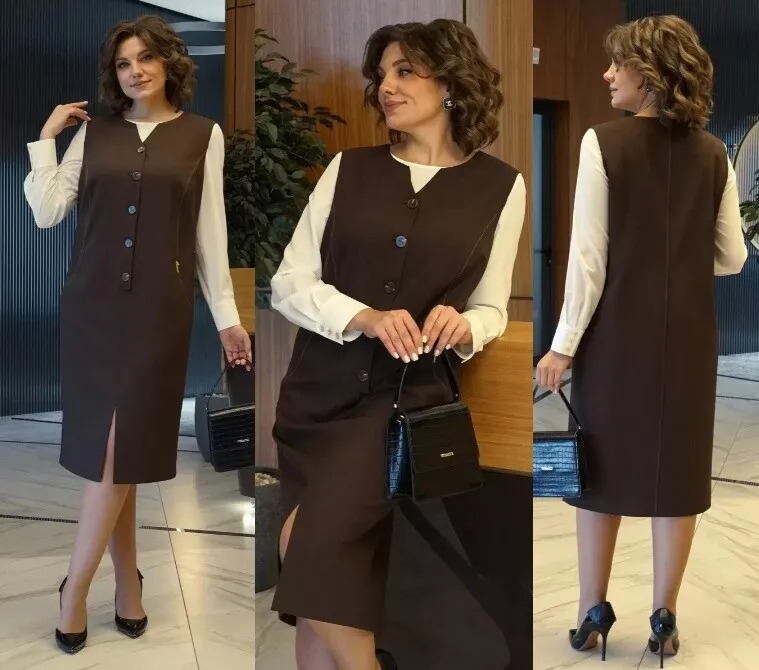 Комплект, сарафан, блуза Alani Collection 2436