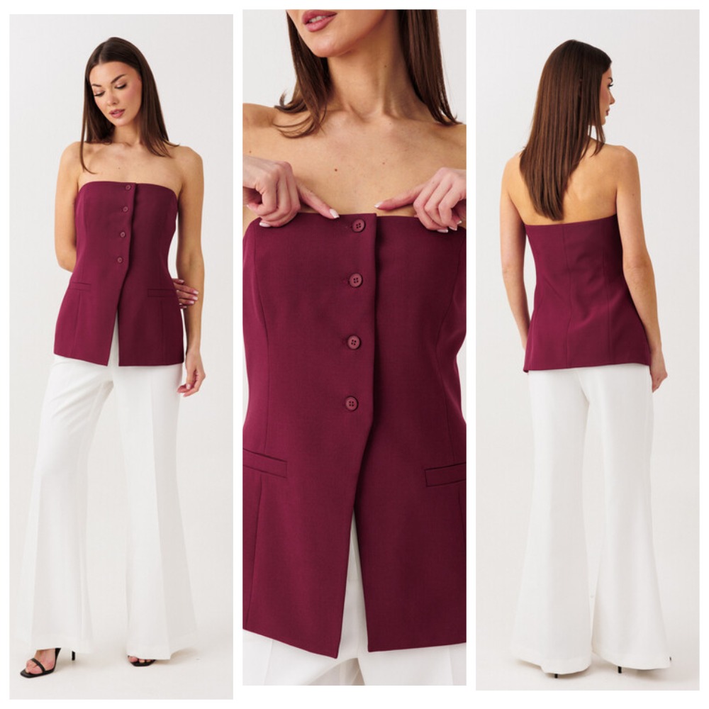 Топ, костюм V&N Fashion 1120_бордовый