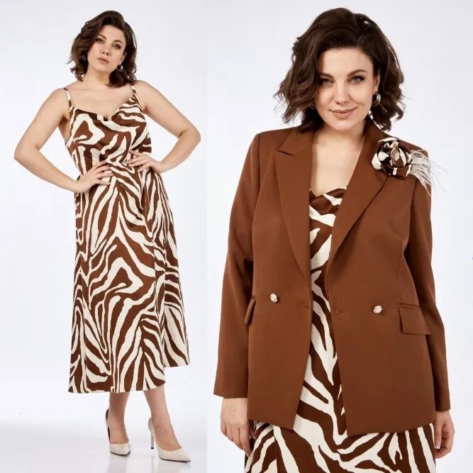 Комплект, жакет, платье Ольга Стиль С-840